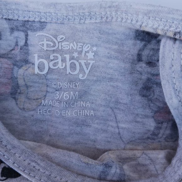 Disney Baby Size 3/6Months Gray Mickey Mouse Shirt Kids - Picture 4 of 8